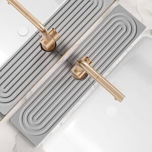 Kitchen Faucet Absorbent Mat Grey, 23.6" x 5.5"